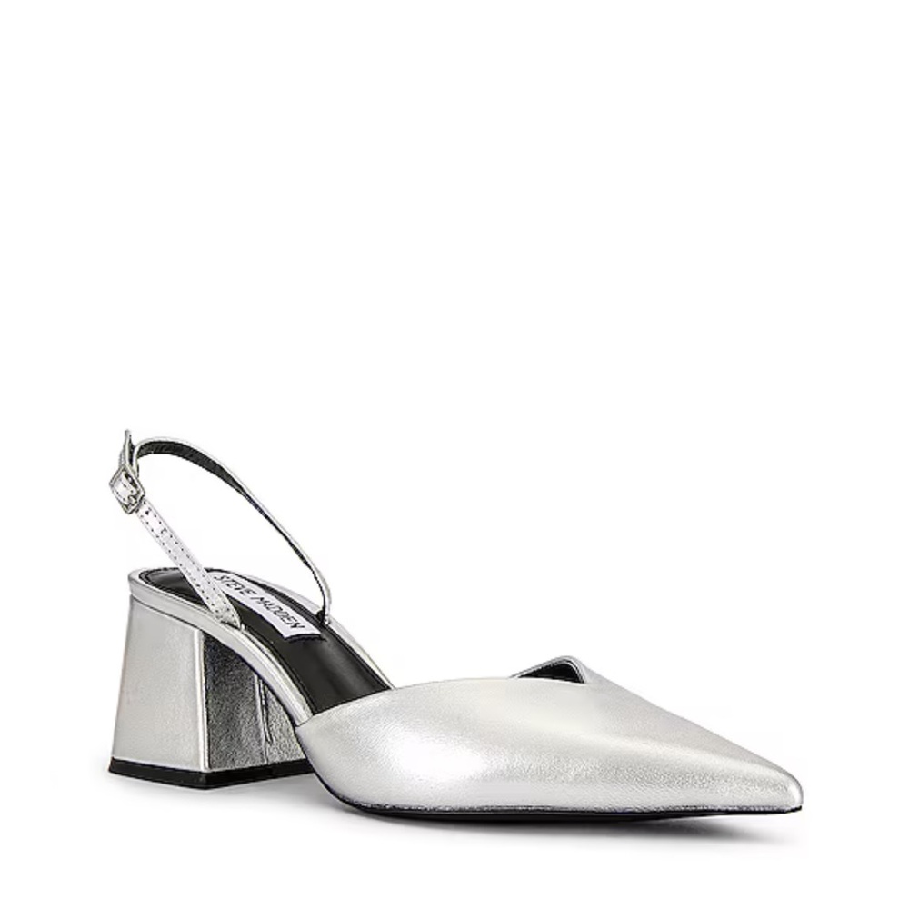 BRAND NEW IN BOX Steve Madden Courtnie Sling Back in Silver, Size 8